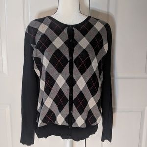 Croft & Barrow argyle cardigan sweater size XL